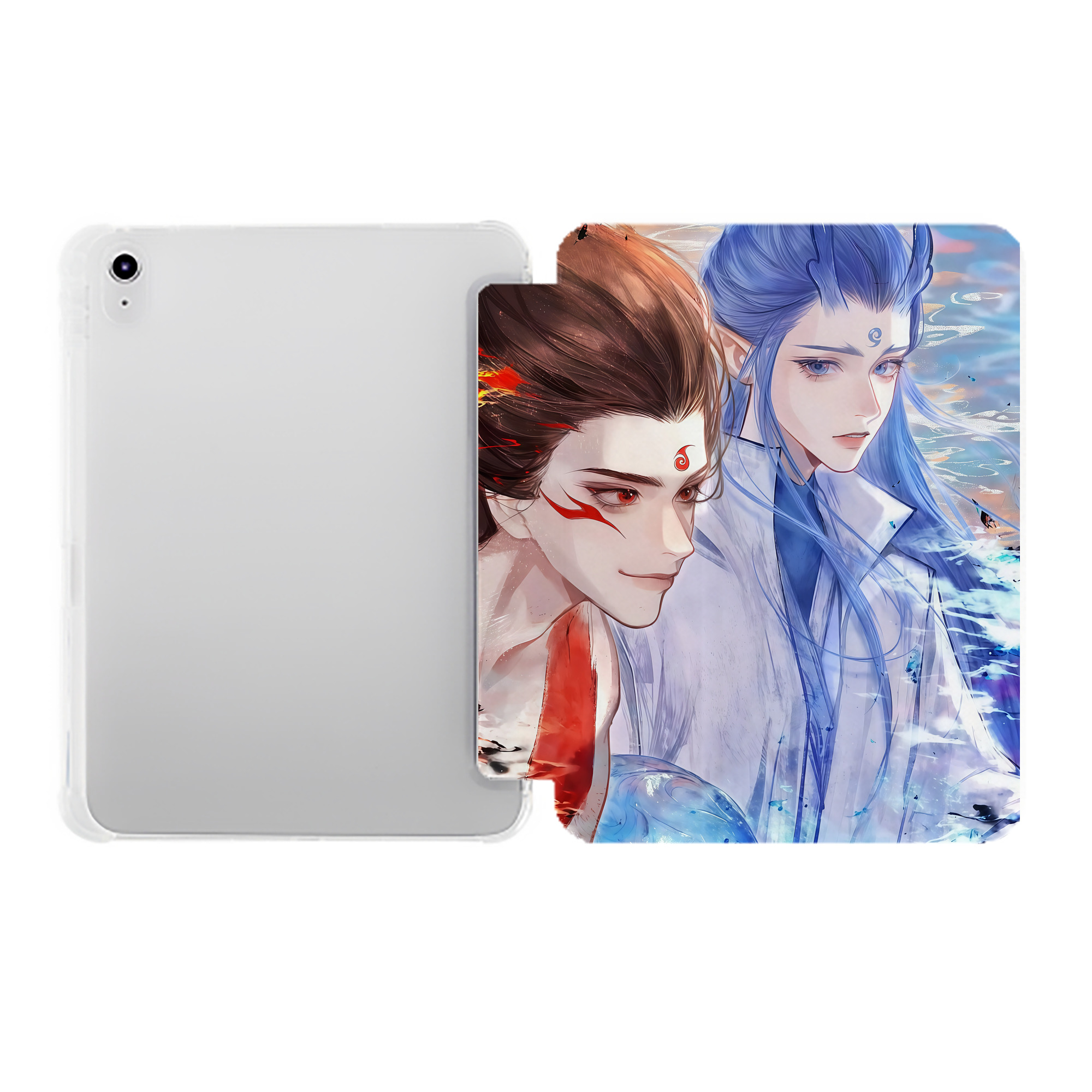 （画像用） Ne Zha 2 ナタ 魔童の大暴れ IPad ケース ペン収納付き 三つ折りスタンド PUレザー×シリコン 対応機種9.5/10.5/10.9インチ